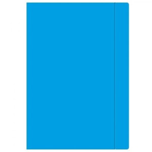 Teczka z gumką A4+ Fluo niebieska , Interdruk