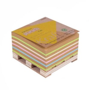 Karteczki samoprzylepne notes kraft paleta 76x76mm 5 kolorów 400 kart., Stick'n