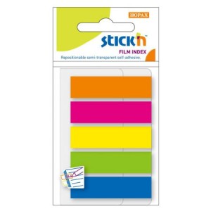 Zakładki indeksujące 5 kolorów neon, Stick'n