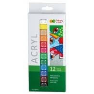 Zestaw Farb akrylowych 24 kolory x 12 ml Happy Color