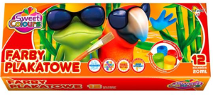 Farby plakatowe 12 kolorów x 20 ml, Otocki