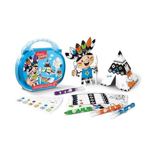 Zestaw kreatywny dla najmłodszych 2+ Indiańska Wioska walizka, Maped Creativ