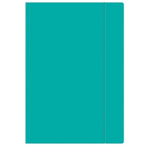 Teczka z gumką A4+ Fluo turkusowa , Interdruk