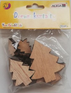 Drewniane choinki CDX-4026 7~8mm op. 12szt., Aliga