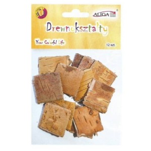 Kształty drewniane 3,3x3,3cm PJ-3211, Aliga