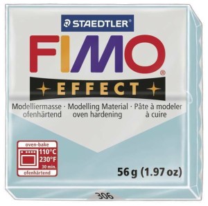 Masa plastyczna Fimo Effect termoutwardzalna błękitny kryształowy 56g, Modelina Staedtler
