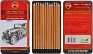 Zestaw ołówków grafitowych Koh i Noor 12 sztuk 8B-2H ART 1510