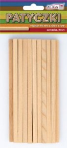 Patyczki kreatywne naturalne 6,5x6,5x150mm 30 szt Aliga
