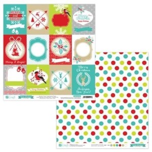 Papier dwustronny 30,5 x 30,5cm - Xmas Boutique, DpCraft