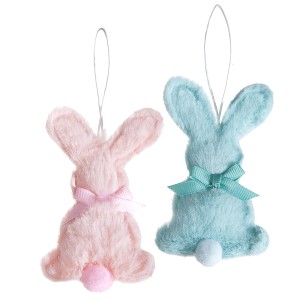 Zawieszki Futerkowe Króliczki 9Cm, 2 Szt. Pastel Dpcraft