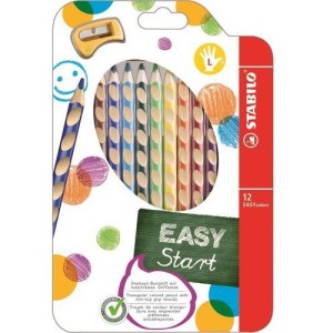 Kredki ołówkowe dla leworęcznych Stabilo 12 kolorów Easy - ergonomiczne