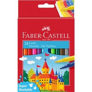 Flamastry szkolne Faber-Castell 24 kolory Zamek