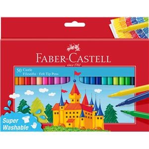 Flamastry szkolne Faber-Castell 50 kolorów Zamek