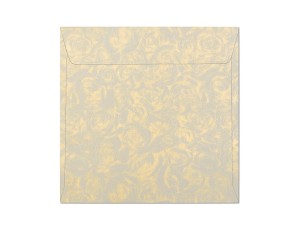 Koperty ozdobne 158x158 mm Róże kremowy 120g 10 szt. P, Galeria Papieru