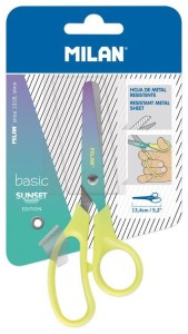 Nożyczki szkolne Sunnset Ombre żółte 13,4 cm Milan