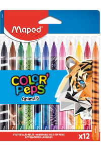 Flamastry Maped Animals 12 kolorów Colorpeps