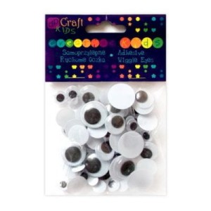Oczy ruchome samoprzylepne  mix 75szt, Dp Craft