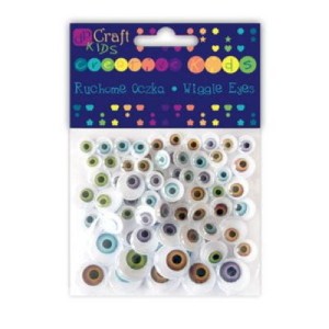 Oczy ruchome naturalne mix kolorów 72 szt, Dp Craft