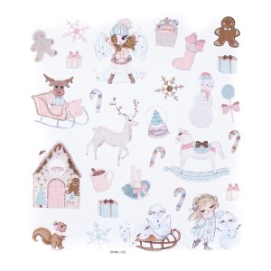 Naklejki z brokatem frosty pastels, 26 szt, Dp Craft