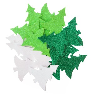 Naklejki piankowe brokatowe choinki 30 szt., Dp Craft