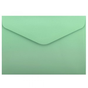 Koperty ozdobne C6 Zielone satynowane 130g 10 szt. K, Galeria Papieru