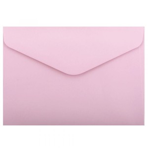 Koperty ozdobne C6 Róż pudrowy satynowane 130g 10 szt. K, Galeria Papieru