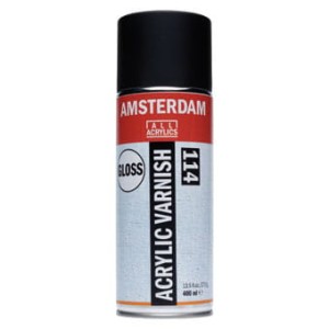 Werniks akrylowy Amsterdam w areozolu Błyszczący 400 ml 114, Talens